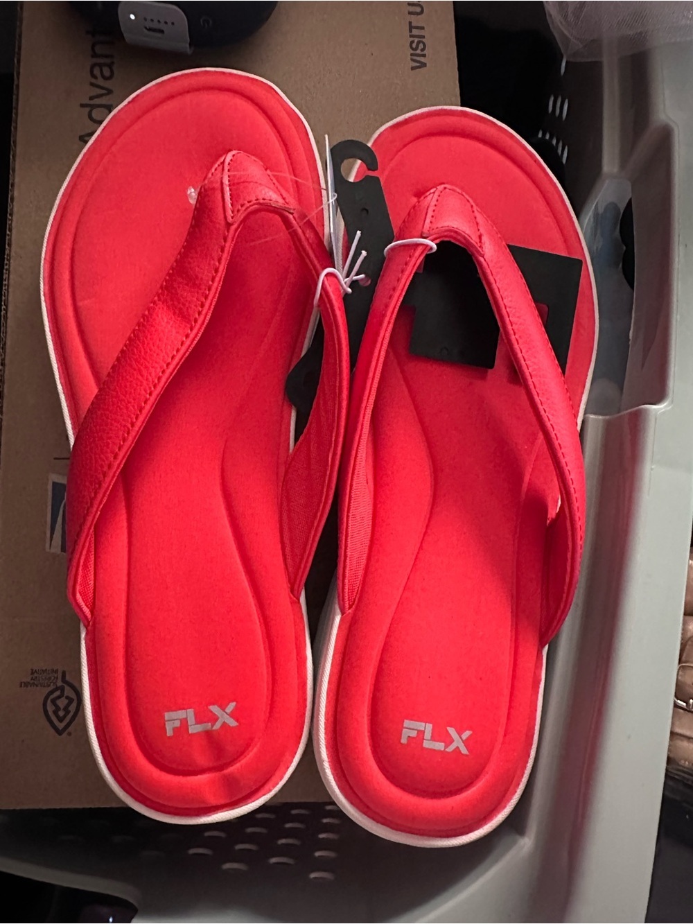 FLX Bright Coral Cushioned Flip Flop Sandals | Lightweight Comfort Thong Sandals
